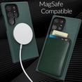 thumbnail image 6 of Samsung Galaxy S24 Ultra Case, Double Layer Rugged Protective Cover with Magnetic MagSafe Compatible, Anti-Slip, Green, 6 of 7