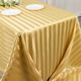 thumbnail image 5 of BalsaCircle 90x132 in Champagne Stripes Satin Rectangle Tablecloth Wedding Party Linen Events Decorations Supplies, 5 of 8