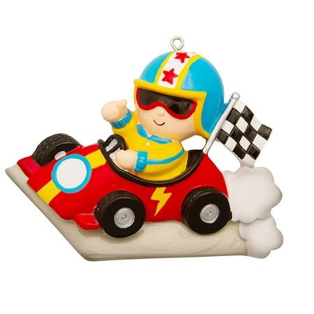 RACE CAR DRIVER Personalized Christmas Tree Ornament