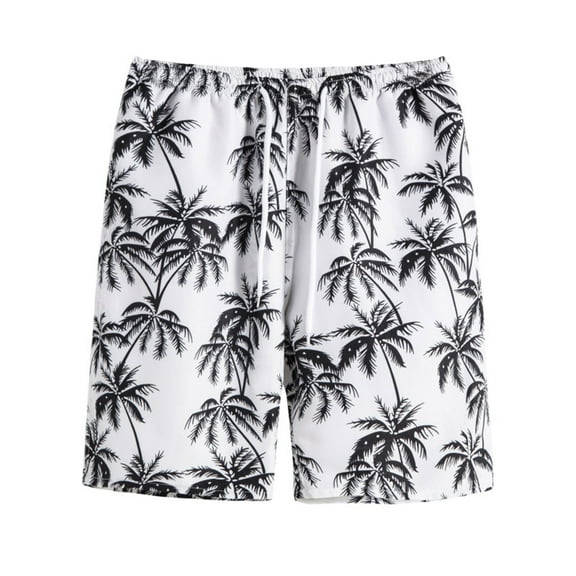 Men's Swim Trunks Quick Dry Floral Printed Beach Board Shorts with Pockets,Cool Bathing Suits