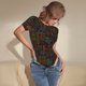 thumbnail image 3 of Balery Polynesian Turtles Body de cuello redondo de manga corta para mujer Tops de manga corta Tops básicos-Large, 3 of 7