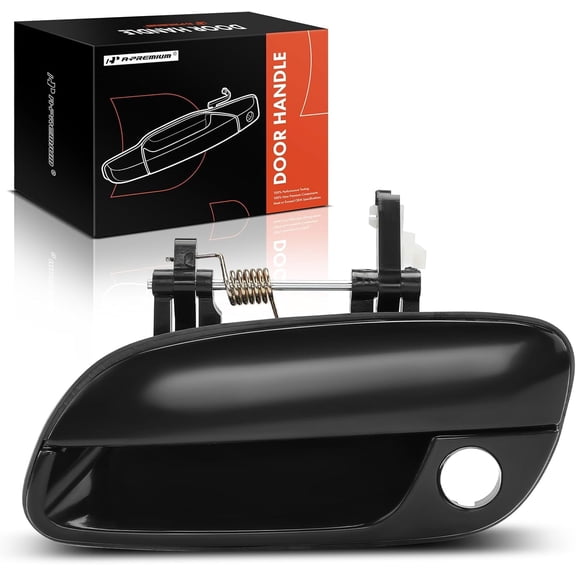 A-Premium Front Driver Side Exterior Door Handle with Keyhole Compatible with Hyundai Elantra 2001-2006, Smooth Black