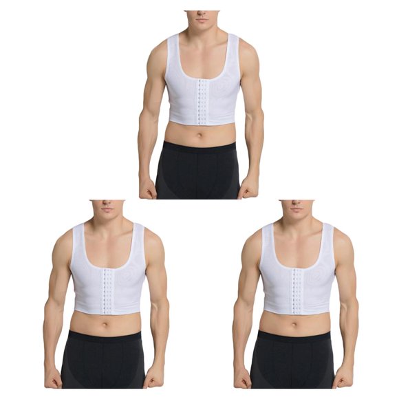 Sonducket Chaleco adelgazante de nailon para hombre, transpirable, soporte de espalda, Color sólido, sin mangas, moldeadores de pecho, ropa moldeadora Type1 NO1 Sonducket CBP125441
