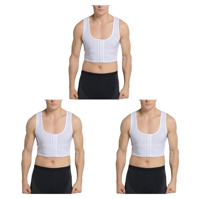 Qarigey Chaleco adelgazante para hombre, portátil, lavable, transpirable, soporte de espalda, moldeadores de pecho sin mangas, ropa interior moldeadora Type1 NO1 Qarigey CBP125175