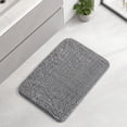 thumbnail image 6 of Sasttie Chenille Bathroom Rugs 17x24, Quick Dry Machine Washable Bath Mats with Rubber Backing, Grey, 6 of 9