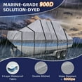 thumbnail image 4 of 900D T Top Boat Cover -Heavy Duty, Waterproof Hard Top Boat Cover, Trailerable Center Console, 22-24' Long, Beam Width Up to 108", Gray, 4 of 7