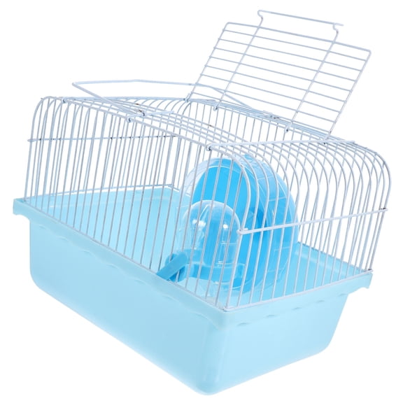 QIFULL Blue Hamster Cage for Small Pets Spacious Pet House with Safe Top Material
