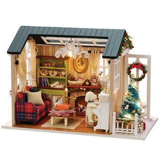 Mozlly Educational Mini Doll House Playset - Cute Small Dollhouse