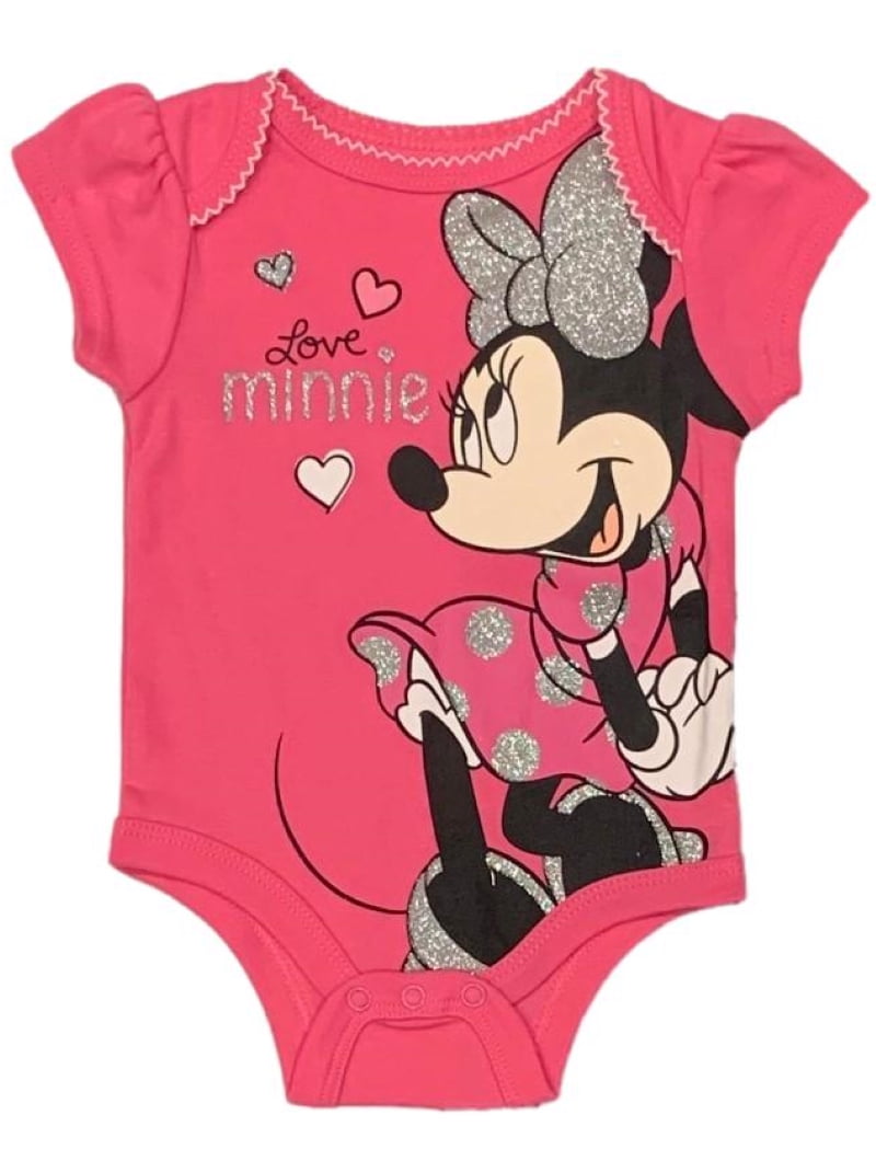 Disney Minnie Mouse 4 Piece Bodysuit and Pants Layette Set (Baby Girls)