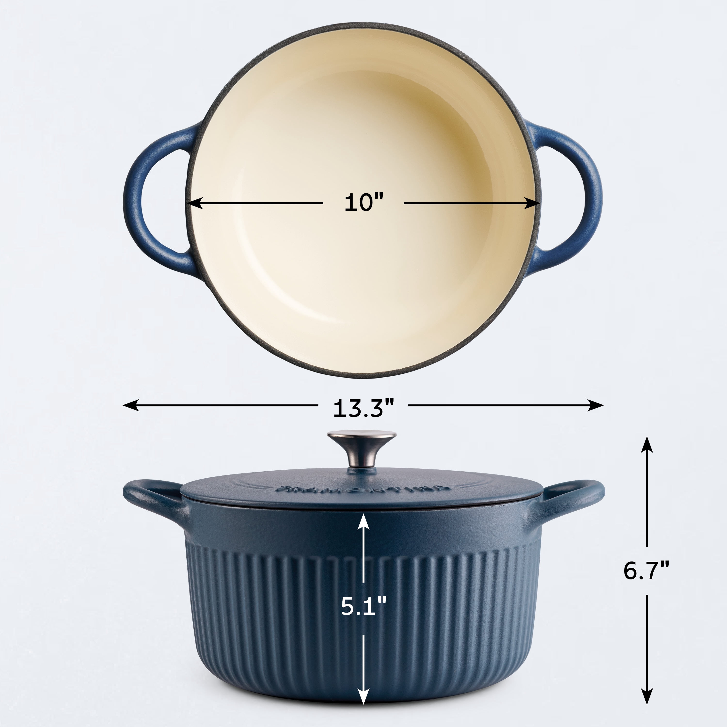 Tramontina Mesa 5.5 Qt Enameled Cast Iron Dutch Oven Blue