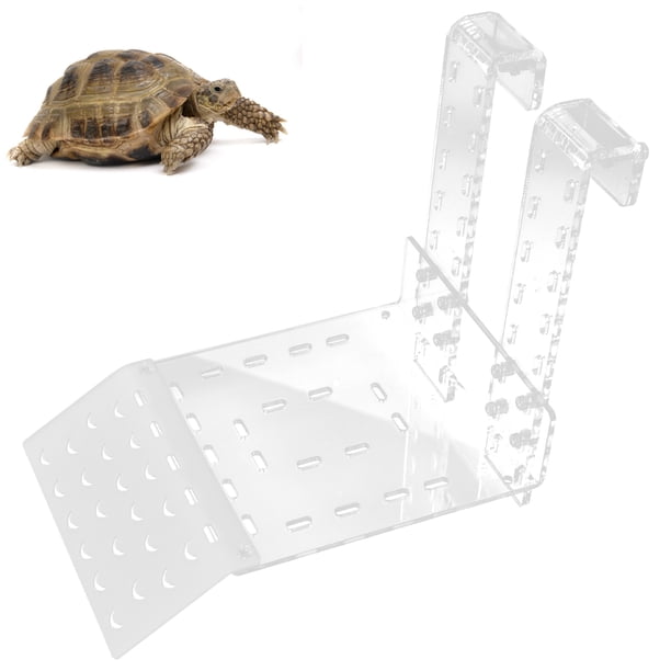 Terraza de Descanso de Tortugas Acrílicas Grande Plataforma Duradera para Tomar el Sol para Pecera de Acuario con Gancho Ajustable Fácil Instalación Decoración Transparente ANGGREK Otros
