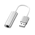 thumbnail image 1 of de Sonido USB, Aleación de Aluminio Externo de 3.5 Mm, 2 en 1 Plata Baoblaze Tarjeta de sonido de computadora, 1 of 8