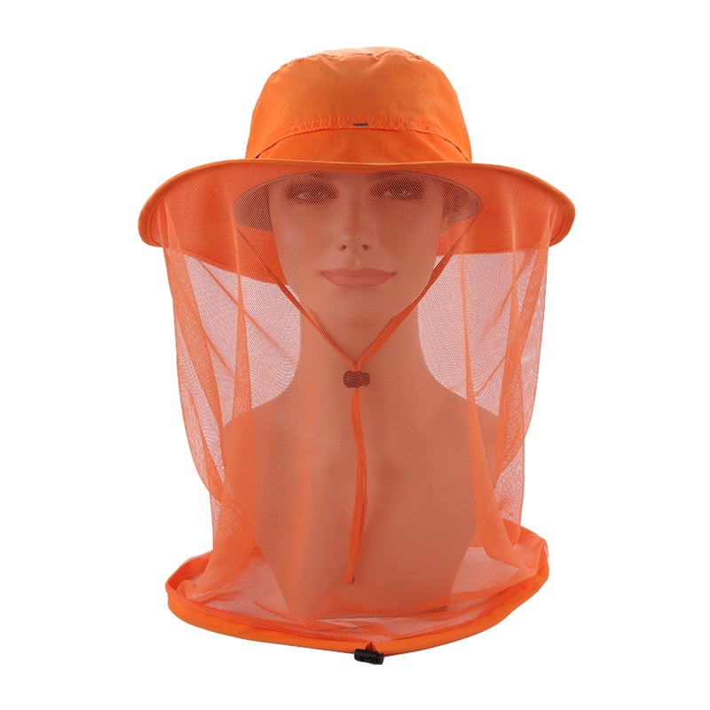 Men's Women's Cap Mosquito Head Net Sun Hat Bug Bee Protection Mesh