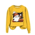 thumbnail image 4 of Towmus Halloween Sweatshirts for Women Pumpkin Shadow Sweater Cute Special Season Sweatshirt Funny Graphic Clothes, 4 of 4
