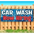 thumbnail image 2 of Car Wash Now Hiring 13 oz Vinyl Banner With Metal Grommets, 2 of 5