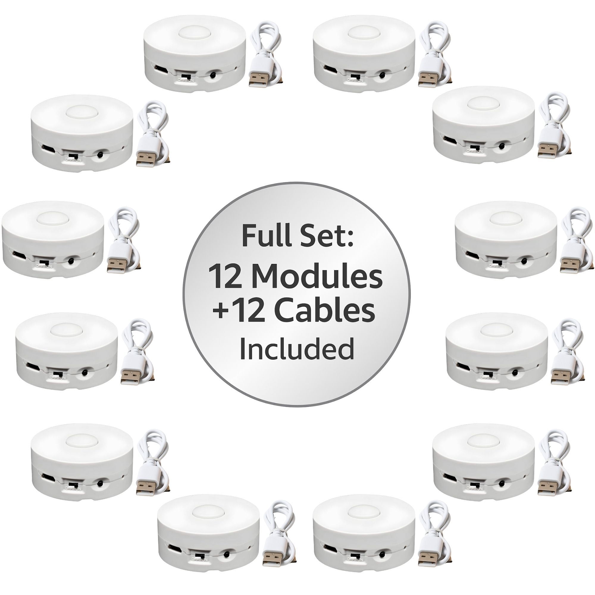 RediTekGo™ 12 Pack Voice Recorder Modules with USB Upload, 240 Second Playback, Sound Module for DIY Cards, Gifts, Plush & Craft Projects