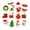 A, variant on 15Pcs Christmas Decoration Iron on Santa Snowman Tree Sew on Embroidered Applique Badges for Festival