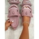 thumbnail image 1 of Shark Design Single Band Slides, Lavender Preppy Style Cartoon Slippers, 1 of 5