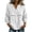 White Blouses, variant on Cotton Linen Tops for Women Boho Lace Eyelet 3/4 Sleeve Button Down Shirts Loose Fit Dressy Summer Beach Blouses White Blouses S