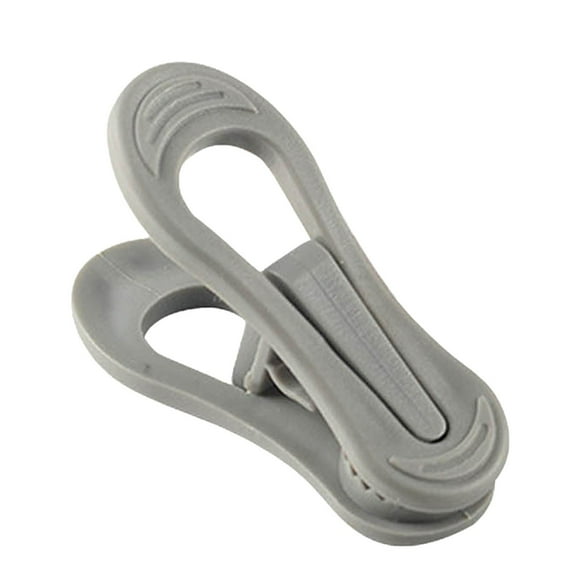 Clip de plástico PP con cabeza redonda, colgador funcional con tubo redondo, accesorios, resistente al viento, para secar ropa, blanco y negro.
