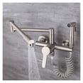 thumbnail image 4 of Robinet d'Évier de Cuisine avec Pistolet Pulvérisateur, Robinet Moderne pour Remplir Casseroles, Poignée Unique, Rétractable, Mural, Mitigeur Pliant à Bras Oscillant, Facile à Installer, 4 of 6