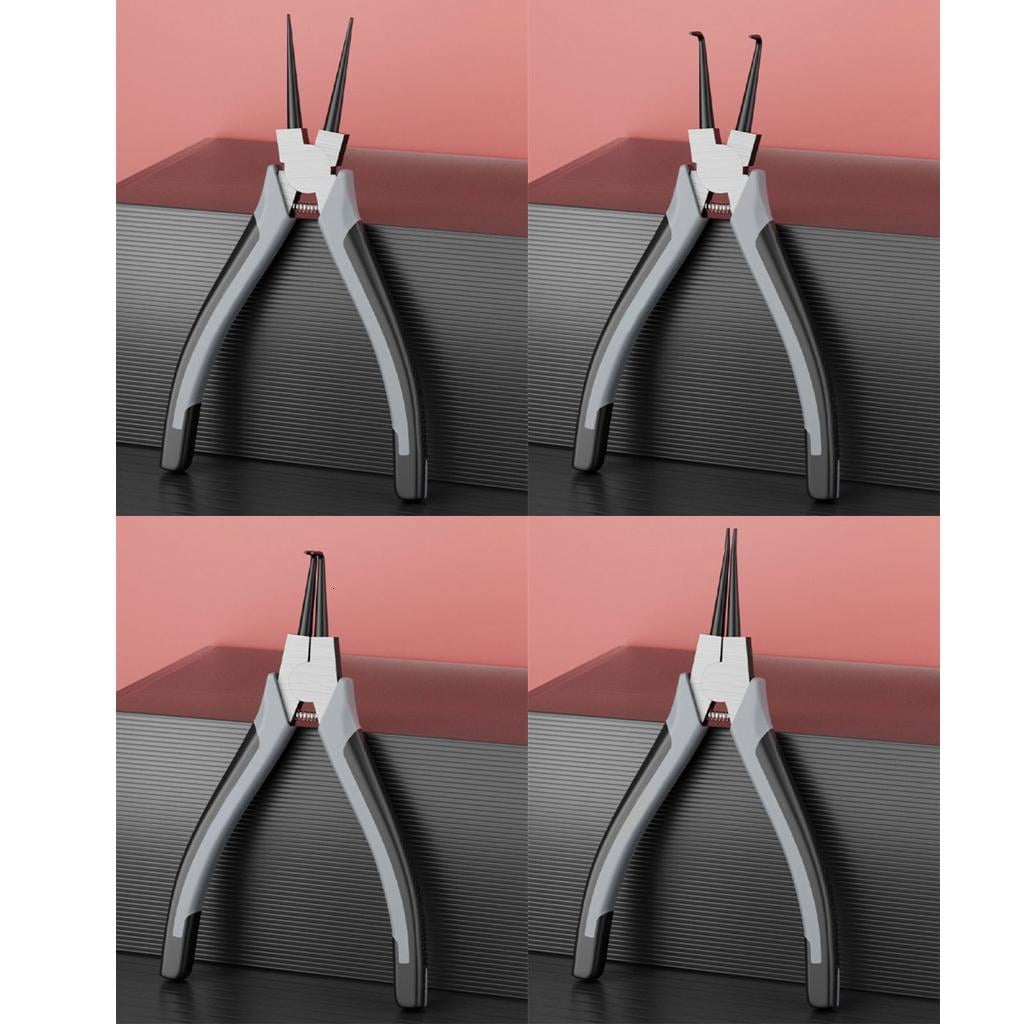 CEORPER Professional 4Piece Snap Rings Pliers Set for Internal & External Rings, High Carbon Steel with Comfortable Grip Handle