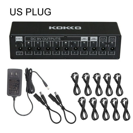 

KOKKO Guitar Effect Power Supply Station 10 Isolated DC Outputs 9V12V18V US Plug