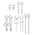 thumbnail image 4 of Pendientes colgantes punk YONGSHENG Acero inoxidable 4 Conjunto, 4 of 4