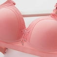 thumbnail image 4 of Ndbuld Large Size Women's Bra Woman's Lace Embroidered Glossy Comfortable Breathable Bra Underwear No Rims,Pink,S, 4 of 9