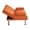 Orange#6, variant on Modern Sofas 67" Orange Leather Office Sofa Bed, Double Fold, with Coffee Table, Multifunctional,Rustic Sofas