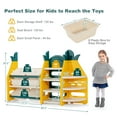 thumbnail image 3 of Topbuy 3-in-1 Kids Toy Storage Rack Pineapple Toy Organizer Storage Cabinet w/Plastic Bins & Shelves, 3 of 6