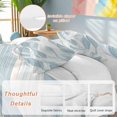 thumbnail image 2 of Queen 4 Piece Bedding Set Abstract Gradient Water Ripple Soft Breathable Duvet Cover and Pillowcase, Ocean Sea Wave Light Blue White Duvet Cover Set Bed Sheets for Bedroom Dormitory Guest Room, 2 of 9