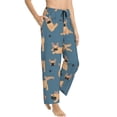 thumbnail image 2 of Xecao French Bulldog Yoga Women's Straight Lounge Pajama Pants: The Epitome of Relaxed Sleepwear, 2 of 9