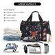 thumbnail image 5 of Fotbe Modern USA Deer Head Bolsa de Viaje con Estampado, Bolsa de Fin de Semana para Mujer con Compartimento para Zapatos, Bolsa de Gimnasio con Bolsillo Húmedo, 5 of 7
