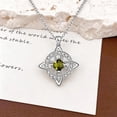 thumbnail image 6 of Mystical Birthstone Witches Knot Necklace Natural Crystal Witch Knot Pendant Necklace, Pagan Wiccan Jewelry for Protection for Women Wife Mom, 6 of 6