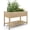Grey, variant on 48x24x32in Elevated Wooden Raised Garden Bed Planter Box – Wheels, Storage Shelf, Liner – For Vegetables, Herbs, Flowers – Sturdy Outdoor Table for Patio, Deck, Backyard