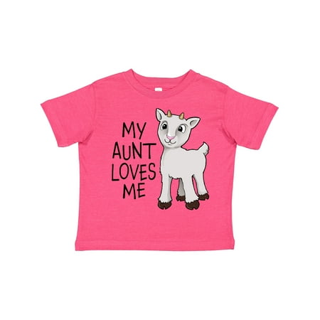 

Inktastic My Aunt Loves Me- Cute Goat Gift Toddler Boy or Toddler Girl T-Shirt