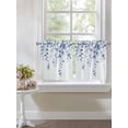 thumbnail image 3 of Blue Grey Eucalyptus Leaves Half Window Curtains 24 Inches Long, Spring Rustic Botanical Window Treatment Curtain Drapes, Short Curtains Tiers for Kitchen Over Sink, 27.5"x24", 2 Panels, 3 of 7