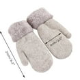 thumbnail image 3 of OAVQHLG3B Gloves Women's Winter Gloves Warm Lining - Cozy Warmer Plush Thick Gloves Mittens, 3 of 3