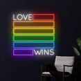 thumbnail image 3 of Handmadetneonsign Love Wins LGBT Flag Neon Sign, LGBT Pride Wall Art Decor, Pride LGBT Wall Decor, 3 of 5