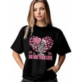 thumbnail image 2 of Camiseta de mujer, camisetas de manga corta, camisetas casuales, camisetas de cuello redondo con calavera abstracta y amor para mujer, 2 of 8