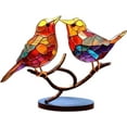 thumbnail image 3 of Adornos para observar aves Adornos para decoración del hogar Cien flores Colgante para observar aves Serie de observación de aves Decoración de metal para el hogar (B), 3 of 5