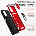 thumbnail image 6 of Galaxy A12 Case,Dteck Shockproof Rubber Rugged Case Hybrid Hard Ring Holder Kickstand Slide Camera Lens Protector Cover for Samsung Galaxy A12 6.5-inch,Red, 6 of 8