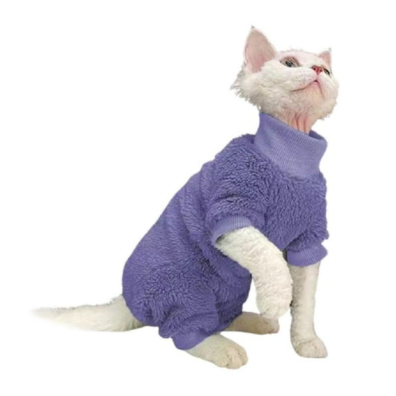 Yammee Cat Solid Color Sweatshirt for Small, Medium, Large Cats Coat Kitten Cloth