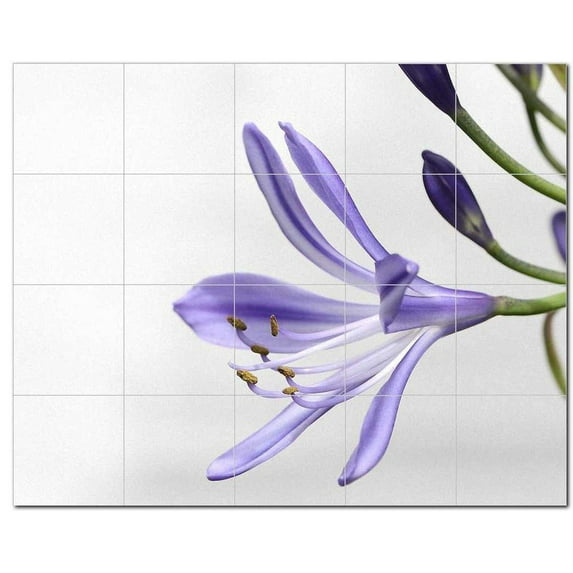 Flowers Ceramic Tile Mural Kitchen Backsplash Bathroom Shower, 402392-L54