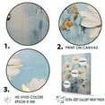 thumbnail image 3 of Designart "Natural Blue Symphony Of Zinnias II" Zinnias Canvas Wall Art, 3 of 7