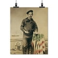 thumbnail image 2 of Print: Civil War Sailor In Union Uniform, American Flag, Naval Scene, 2 of 4