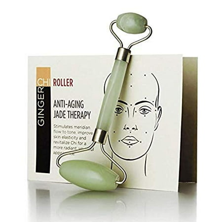 Roller Anti Aging Jade roller Therapy 100% Natural jade facial roller double Neck Healing Slimming Massager (Jade roller)