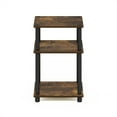 thumbnail image 3 of Furinno JUST 3-Tier Turn-N-Tube End Table in 1-Pack in Amber Pine/Black, 3 of 5