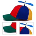 thumbnail image 3 of Colorful Bamboo Dragonfly Patchwork Baseball Cap Adult Helicopter Propeller Blue propeller, 3 of 8